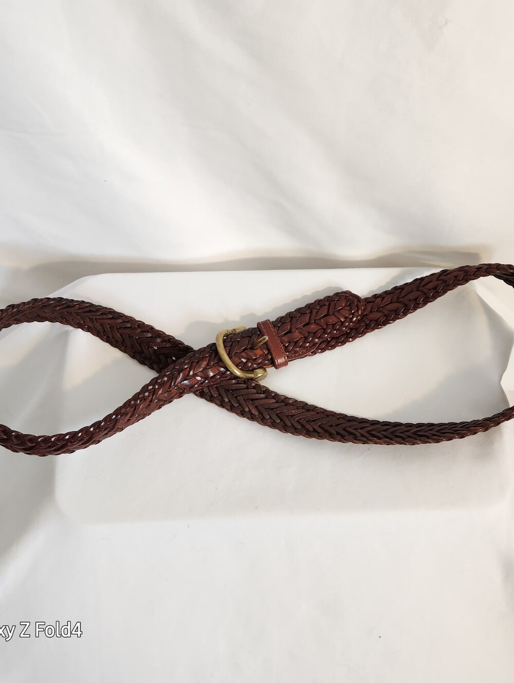 Brown Braided Leather Belt CK - Picture 9 of 9